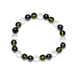 Shungite, Moldavite and Phenakite Bracelet