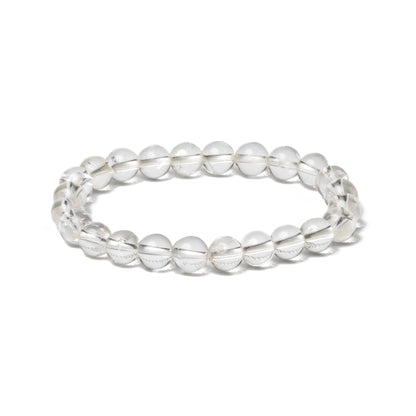 Clear Quartz Round Beads Bracelet