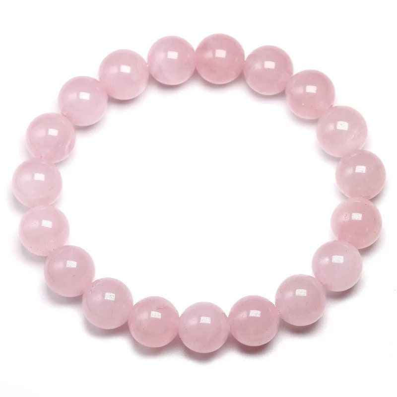 Rose Quartz Round Beads Bracelet
