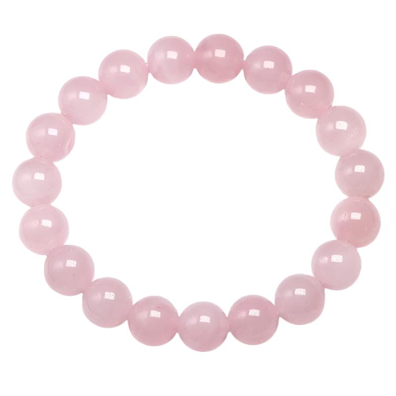 Rose Quartz Round Beads Bracelet