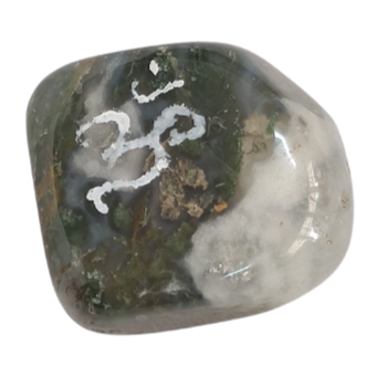 Green Moss Agate Tumbled Stone