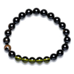 Load image into Gallery viewer, black tourmaline and moldavite bracelet
