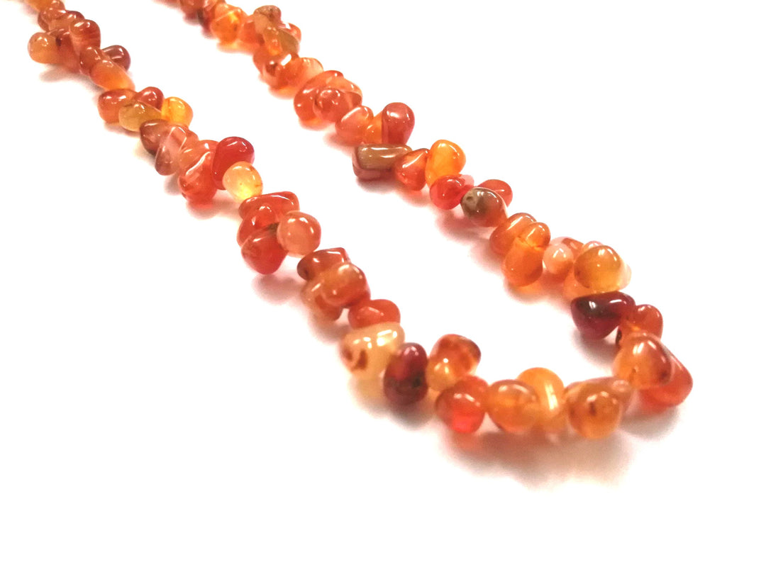 Carnelian Necklace: Creativity - Orange Petal Beads