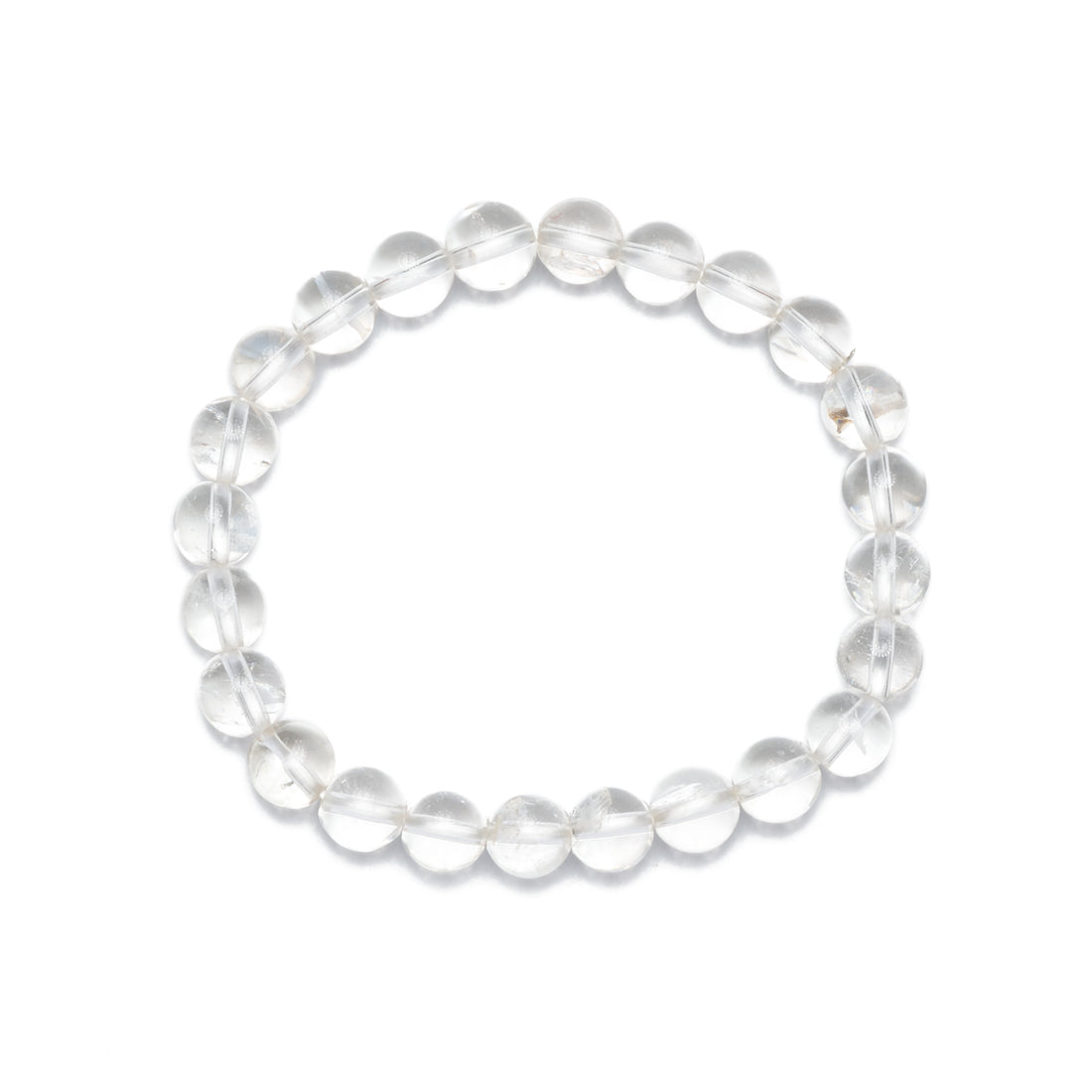 Clear Quartz Round Beads Bracelet
