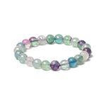 Fluorite Bracelet: Chakra Renewal - Round Beads 8mm