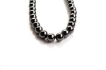 Hematite Japamala: Round Plain Beads 8mm