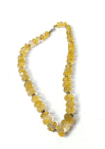 Citrine Necklace: Abundance - with Metal Beads 12mm