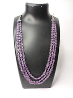 Load image into Gallery viewer, Amethyst Necklace: Peace and Calm - Oval Beads 3 Layer Necklace
