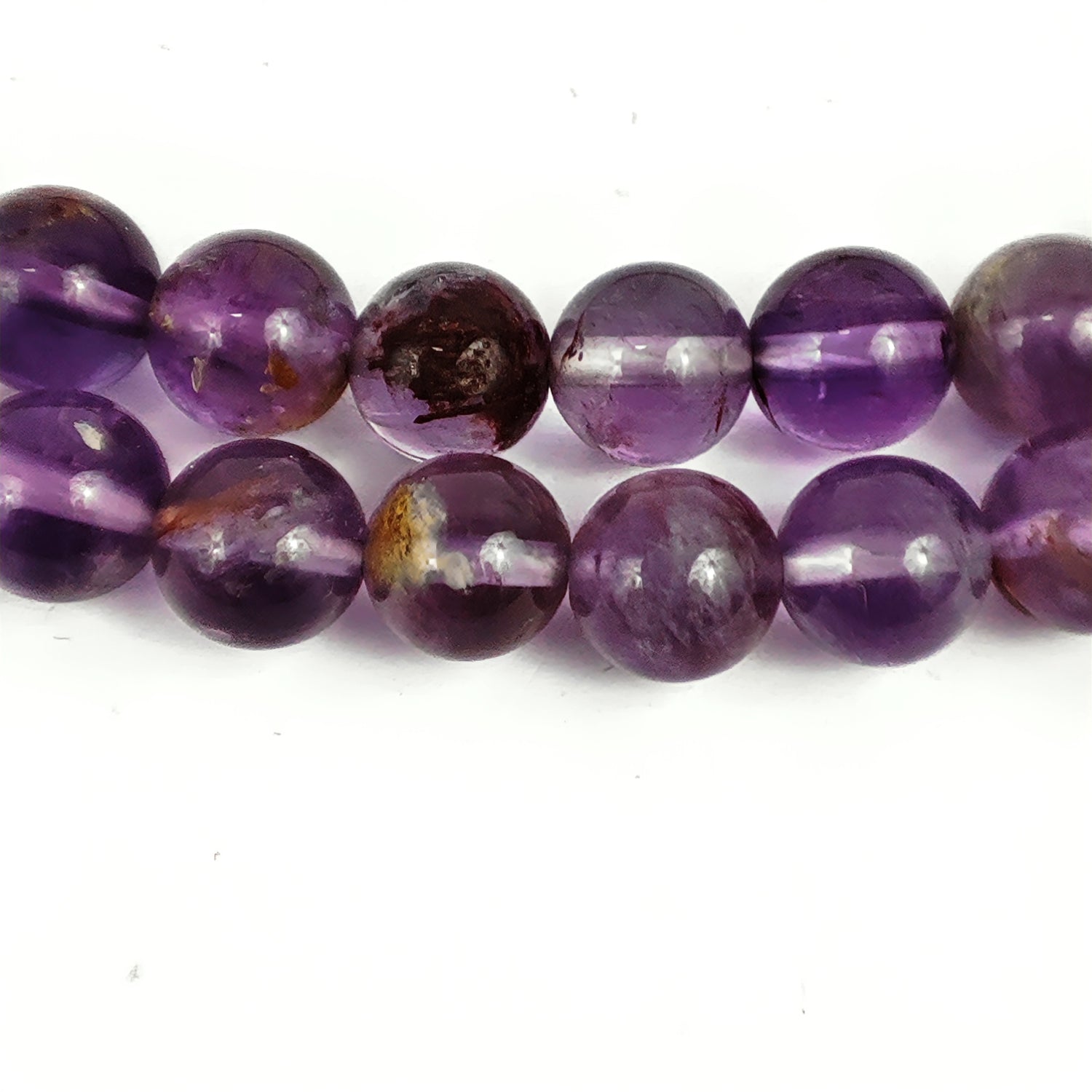 Auralite Round Plain Beads Japamala 8mm