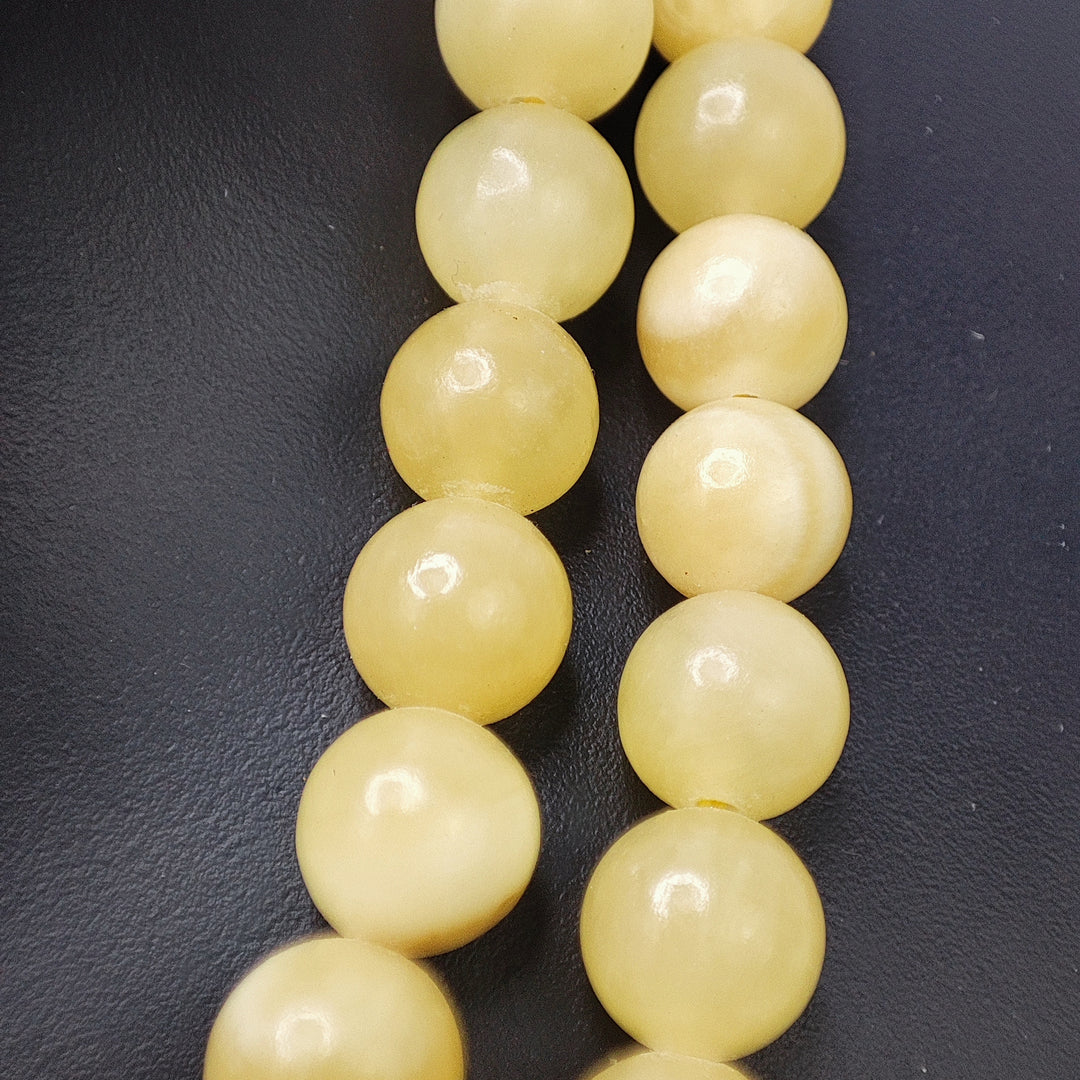 Calcite Japamala: Energy Amplifier - Round Plain Beads 8mm