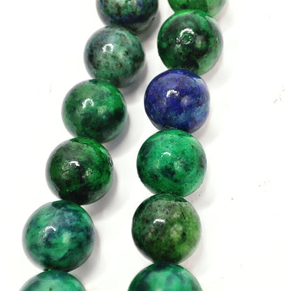Azurite Malachite Round Plain Beads Japamala 8mm