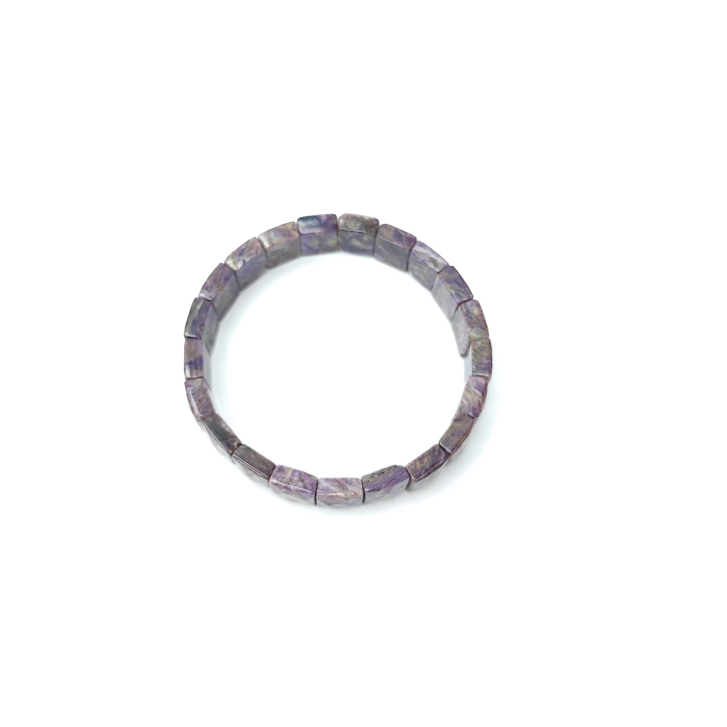 Charoite Square Beads Bracelet