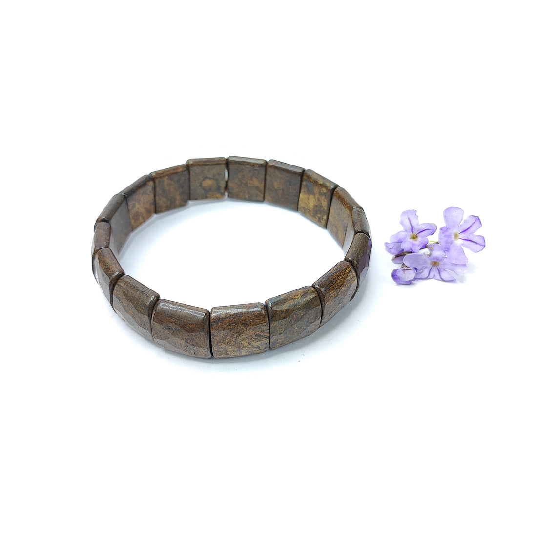Bronzite Square Beads Bracelet