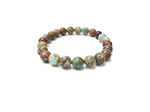 Chrysocolla Bracelet: Induces Stability - Round Beads