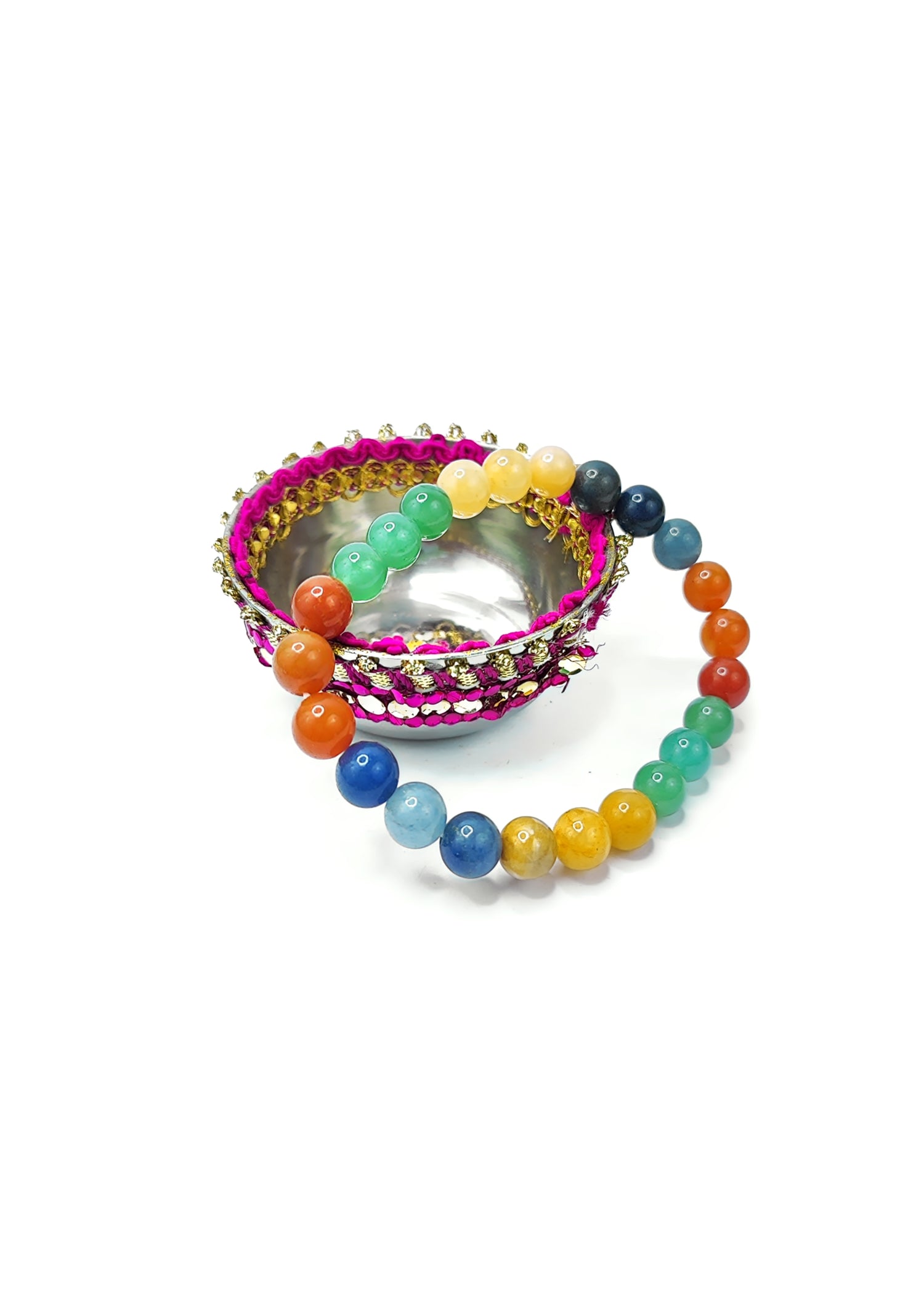 Four Aventurine Round Beads Bracelet