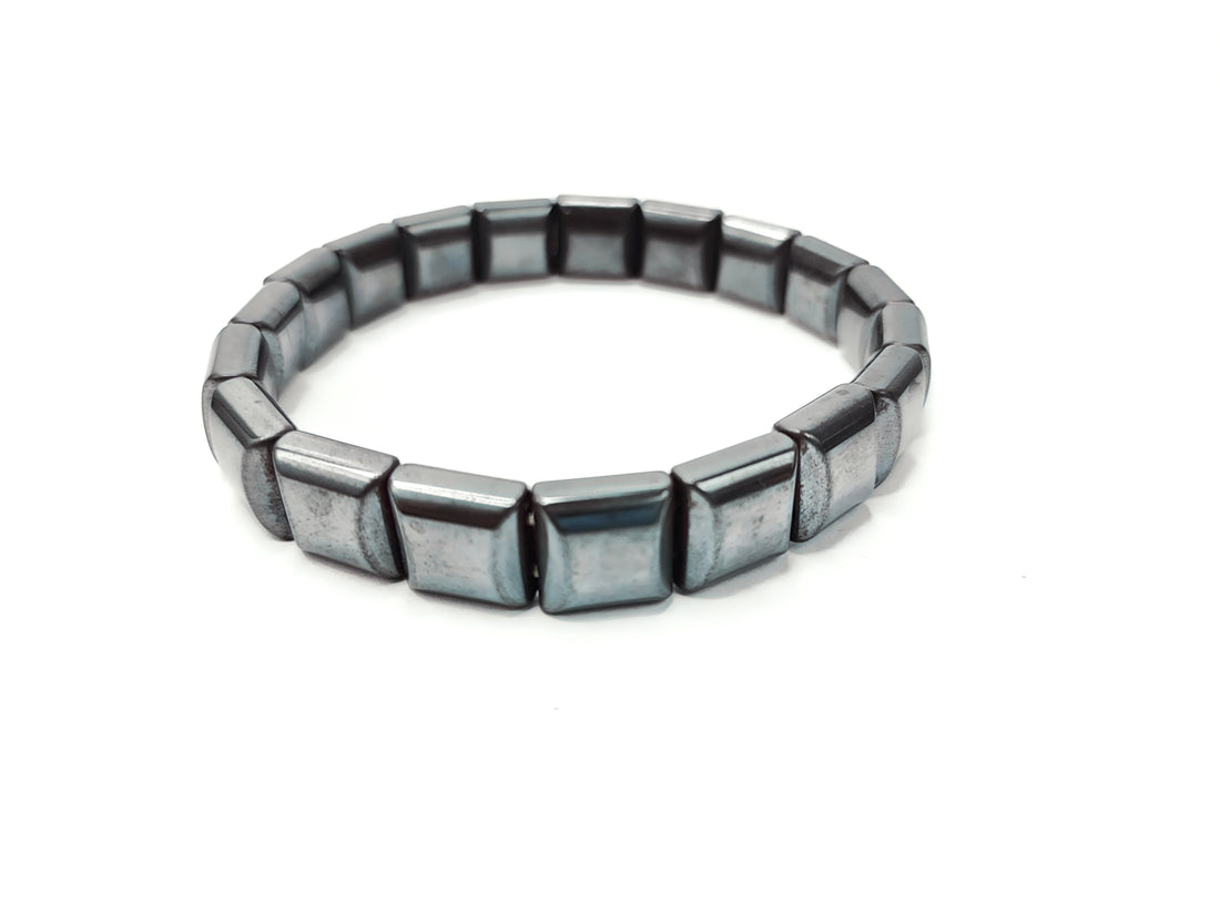 Hematite Square Beads Bracelet