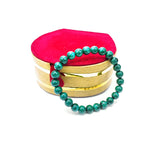 Malachite Round Beads Bracelet