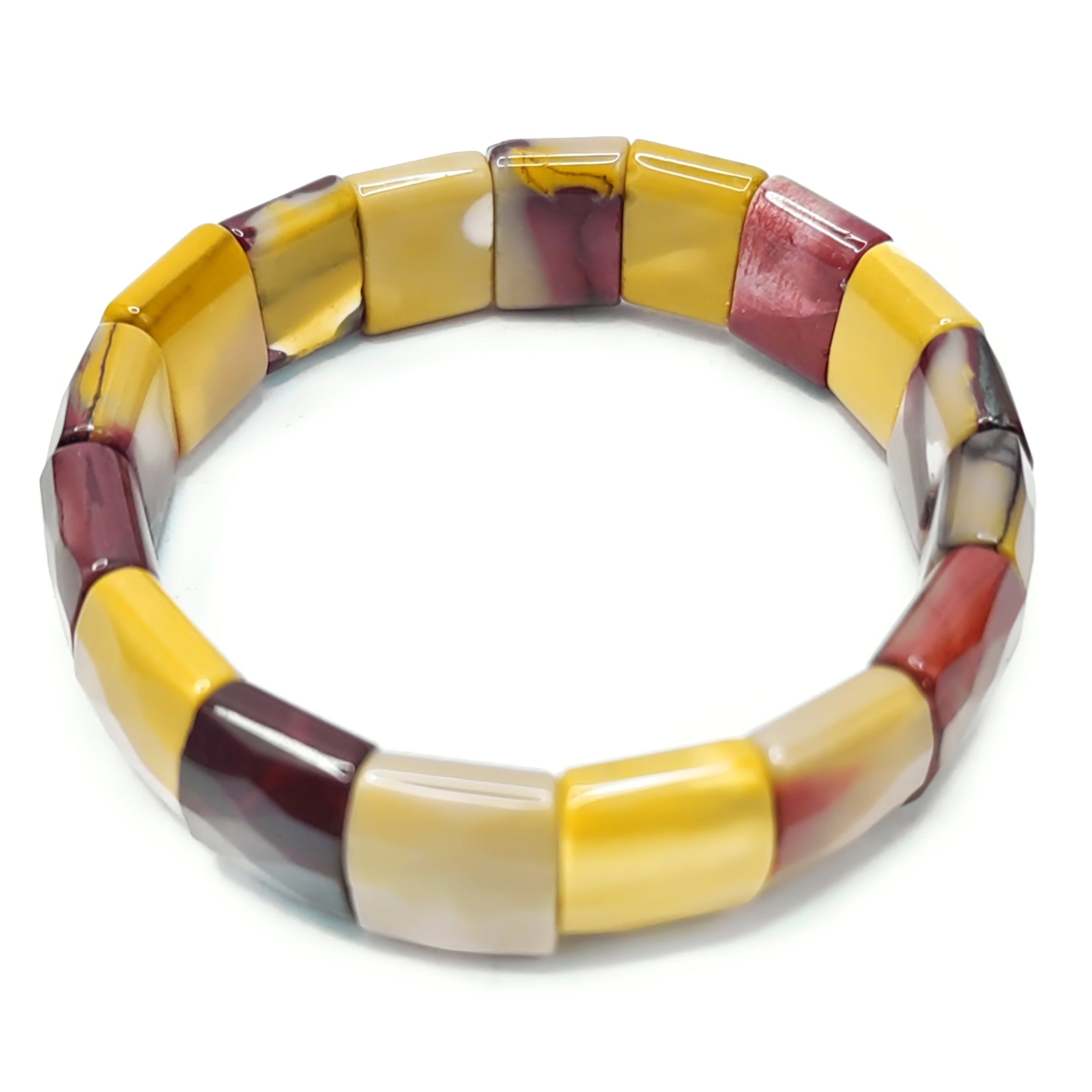 Mookaite Square Beads Bracelet