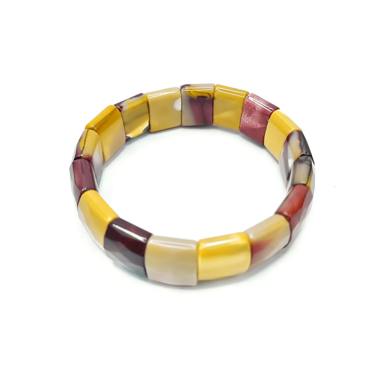 Mookaite Bracelet: Stability - Square Beads