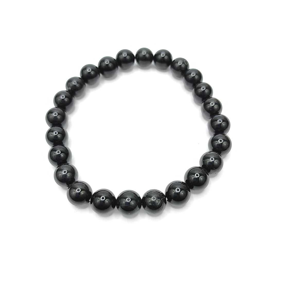 Tourmaline Black Round Beads Bracelet