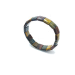 Tri-Coloured Tiger's Eye Bracelet: Boosts Self Confidence - Square Beads