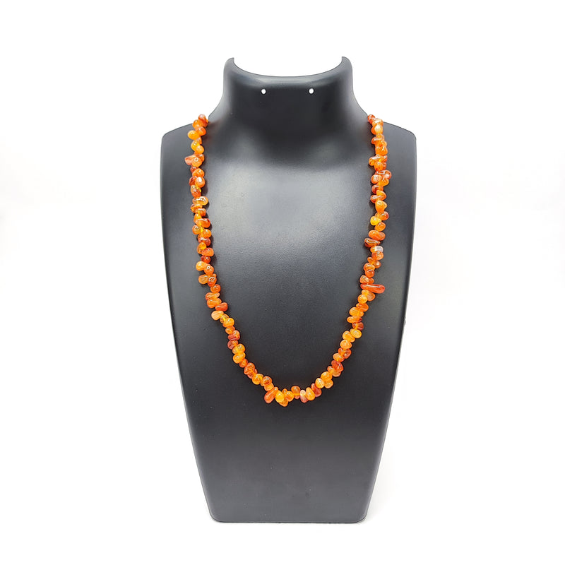 Carnelian Necklace: Creativity - Orange Petal Beads