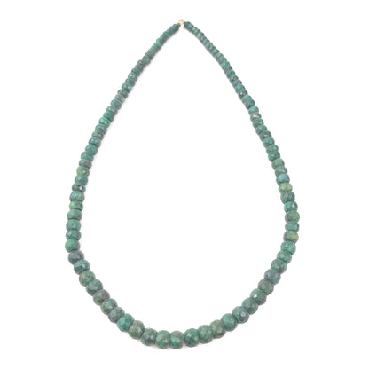 Emerald Oval Cut Beads 8mm Necklace