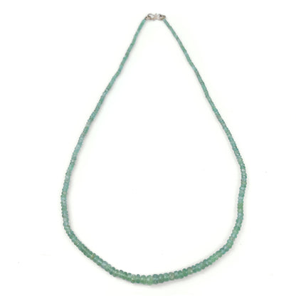 Emerald Semi Precious Single Layered 2mm Necklace