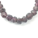 Garnet Rhombus Shaped 1 Layer Necklace