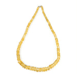 Golden Topaz Oval Beads Necklace (8mm)