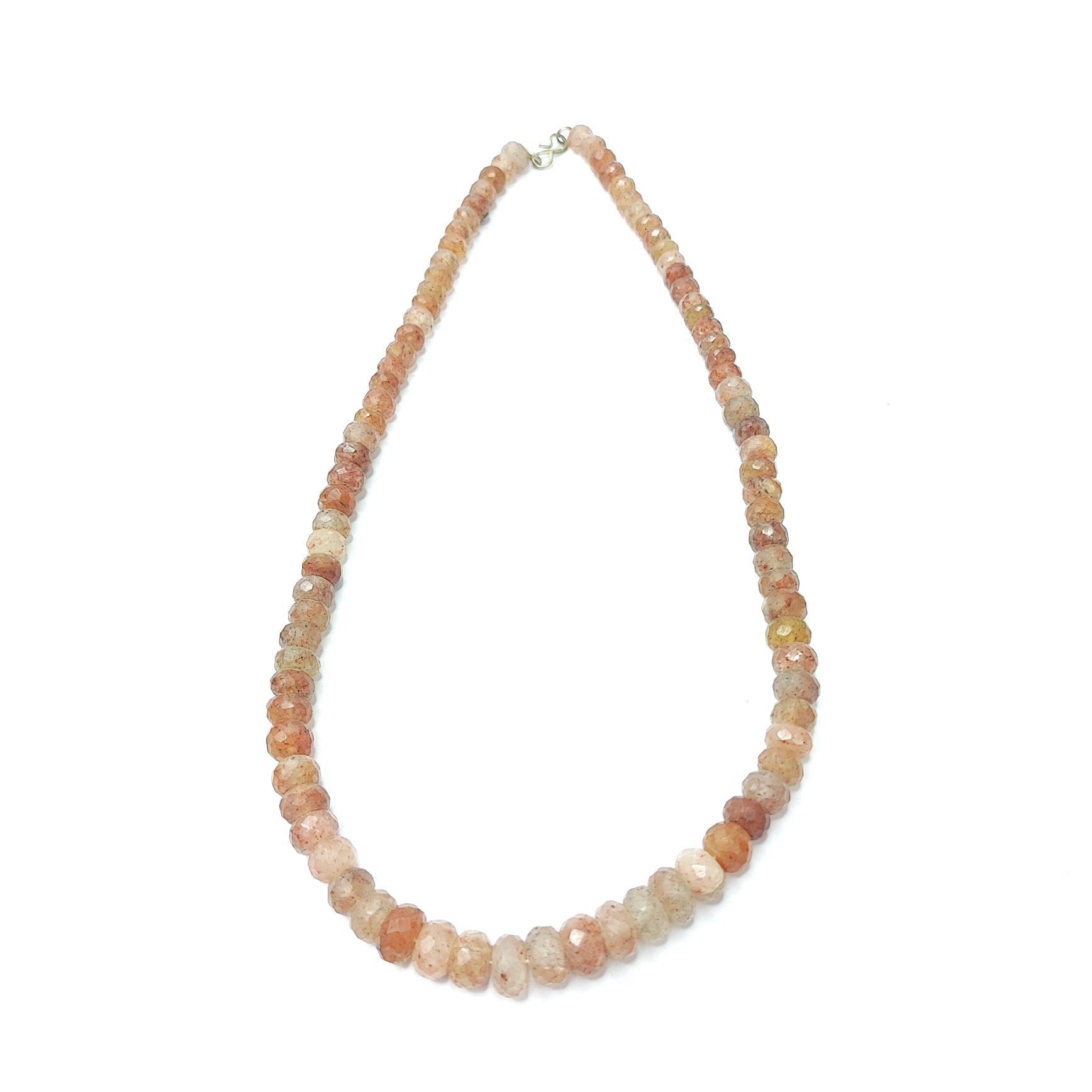 Rutilated Quartz Oval Beads Necklace 8mm