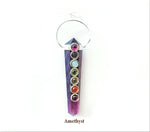 Load image into Gallery viewer, Double Pointed with Chakra Stones Pendant
