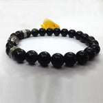 Black Obsidian Bracelet: Removes Negativity - with Buddha Face