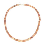 Rutilated Quartz Oval Beads Necklace 8mm