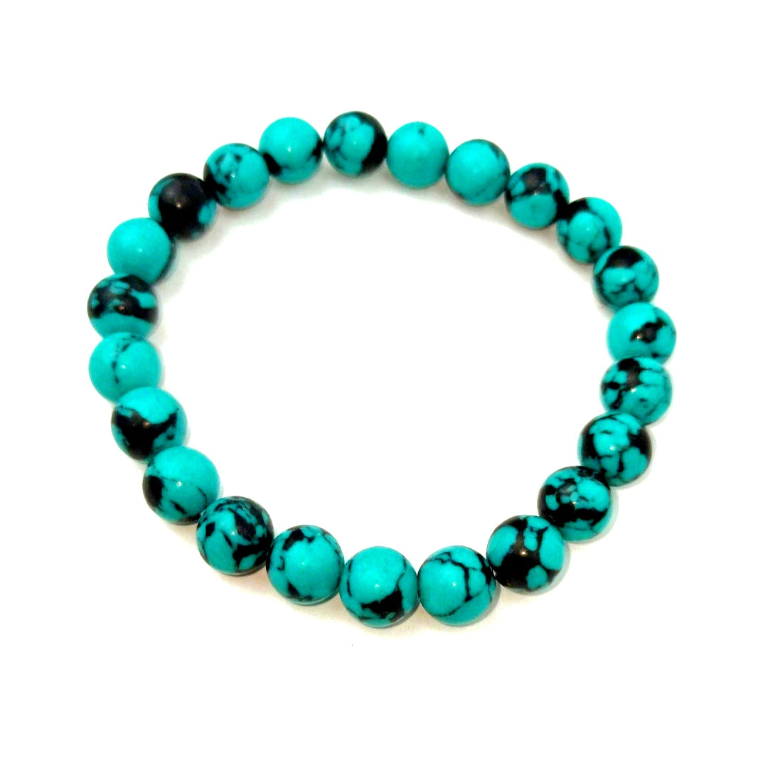Turquoise Round Beads Bracelet