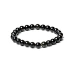 Load image into Gallery viewer, Black Obsidian Bracelet - Round Beads 8mm
