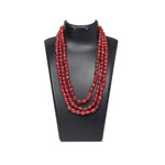 Load image into Gallery viewer, Pink Quartz Necklace - 3 Layer
