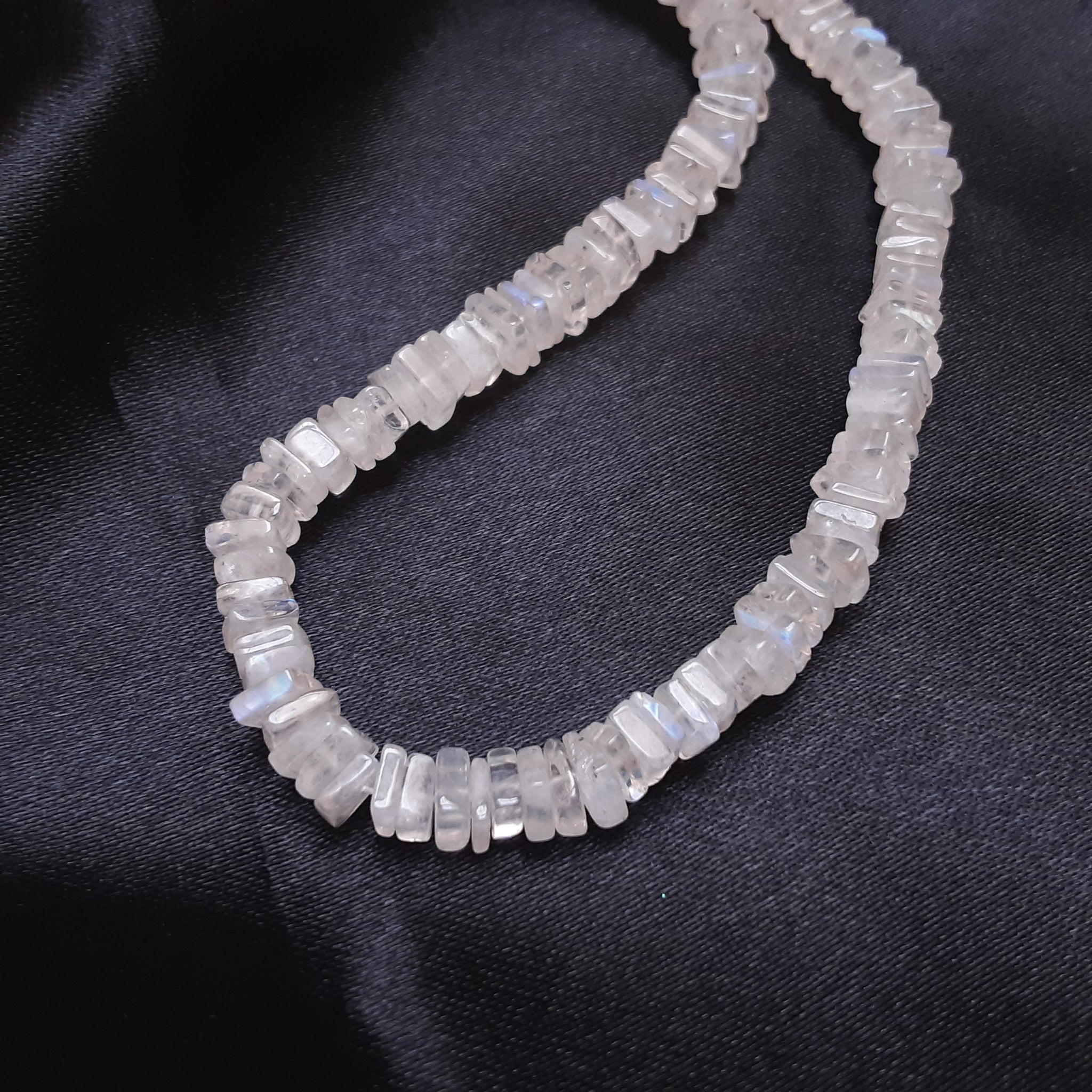 Moonstone Square Beads Necklace