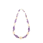 Load image into Gallery viewer, Amethyst with Rose Quartz Necklace: Peace and Self Love - Multishaped 1 Layer
