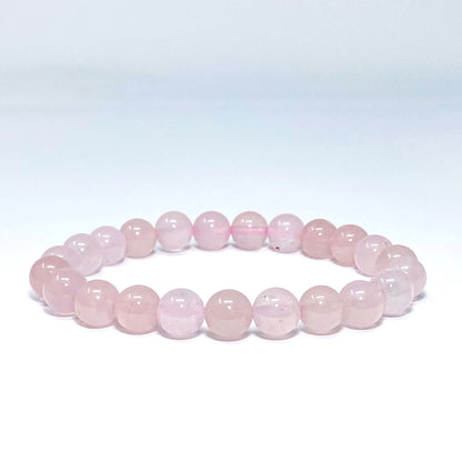 Rose Quartz Round Beads Bracelet